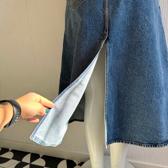 Stella McCartney A Line Denim Midi Skirt - Picture 6 of 12